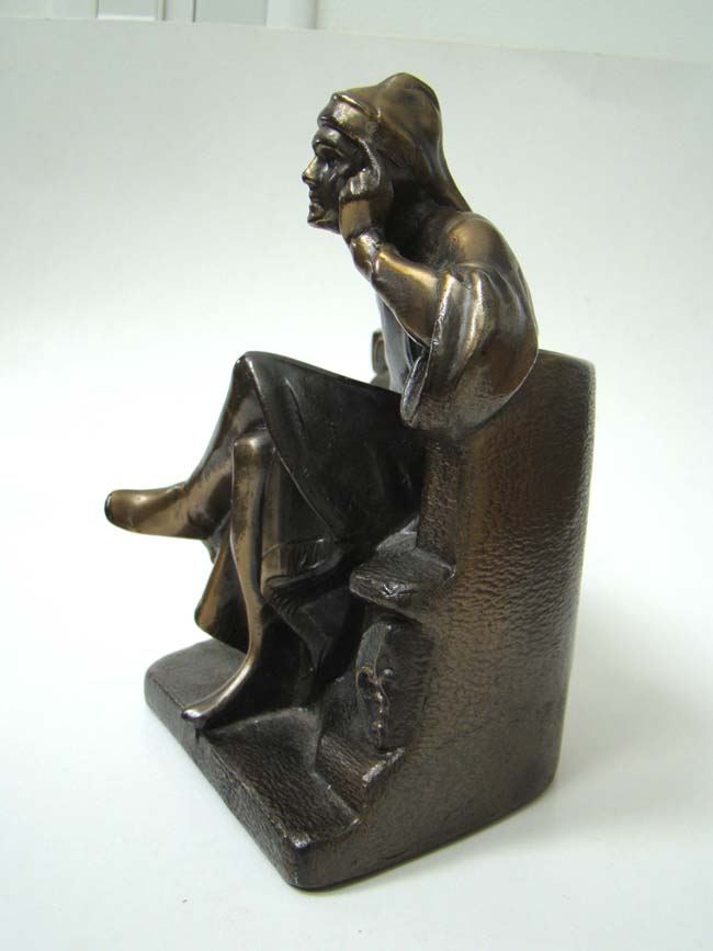 A pair of Antique Bookends circa 1925 depicting Mantarani's Dante — image 3